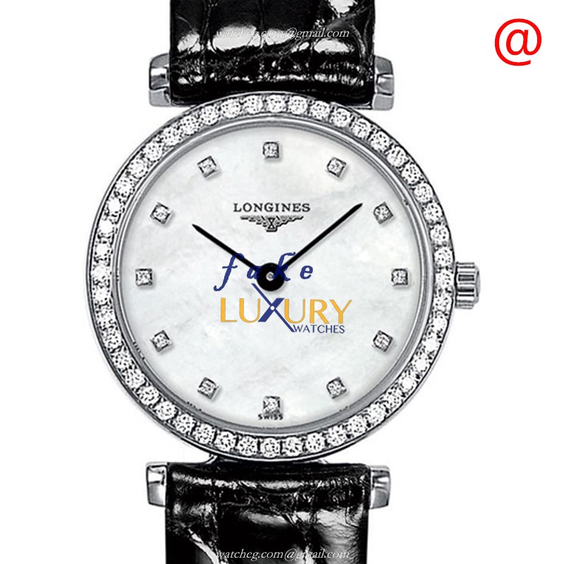 Longines L4.241.0.80.2 La Grande Quartz White Dial Stainless Steel Diamonds Replica Watch