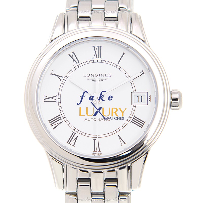 Longines L4.274.4.21.6 Flagship Replica Watch, White Dial, Steel Case, Automatic Movement - Luxury Replica Watch