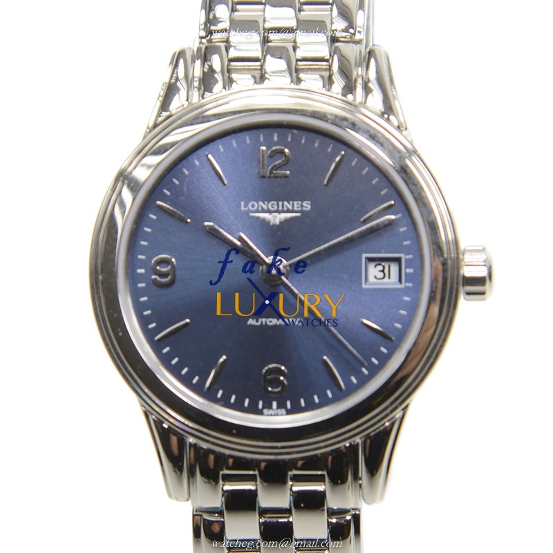 Longines FLAGSHIP L4.274.4.96.6 Automatic Stainless Steel Dark Blue Dial Replica Watch - Luxury Replica Watch