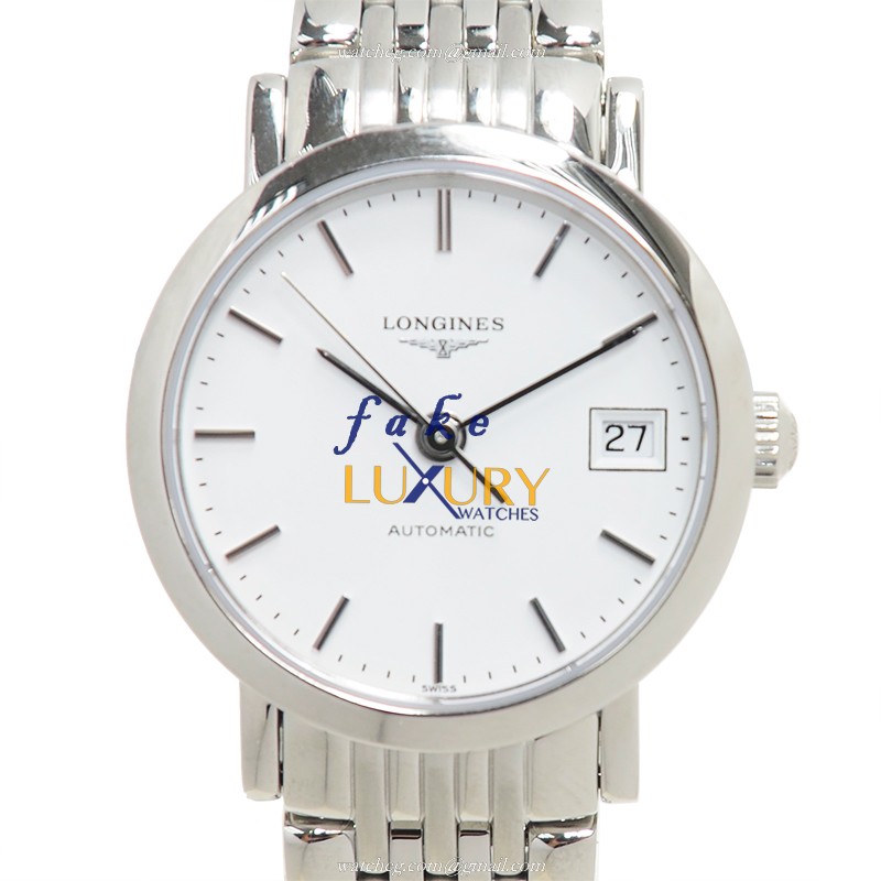Longines L4.309.4.12.6 Elegant Replica Watch with White Dial Automatic Movement