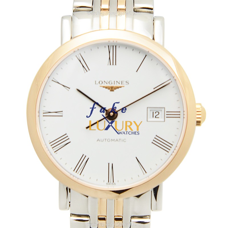 Longines L4.310.5.11.7 Replica Watch, Automatic Movement, 18kt Rose Gold & Steel Case, White Dial - Luxury Replica Watch
