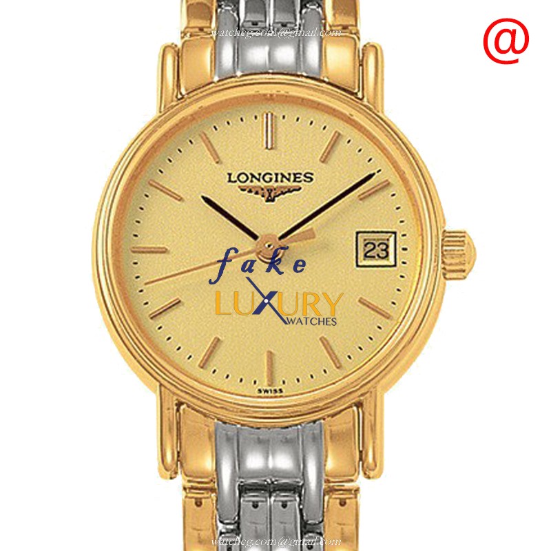 Longines L4.319.2.32.7 Presence Quartz 23mm 18kt Gold & Steel Replica Watch - Luxury Replica Watch
