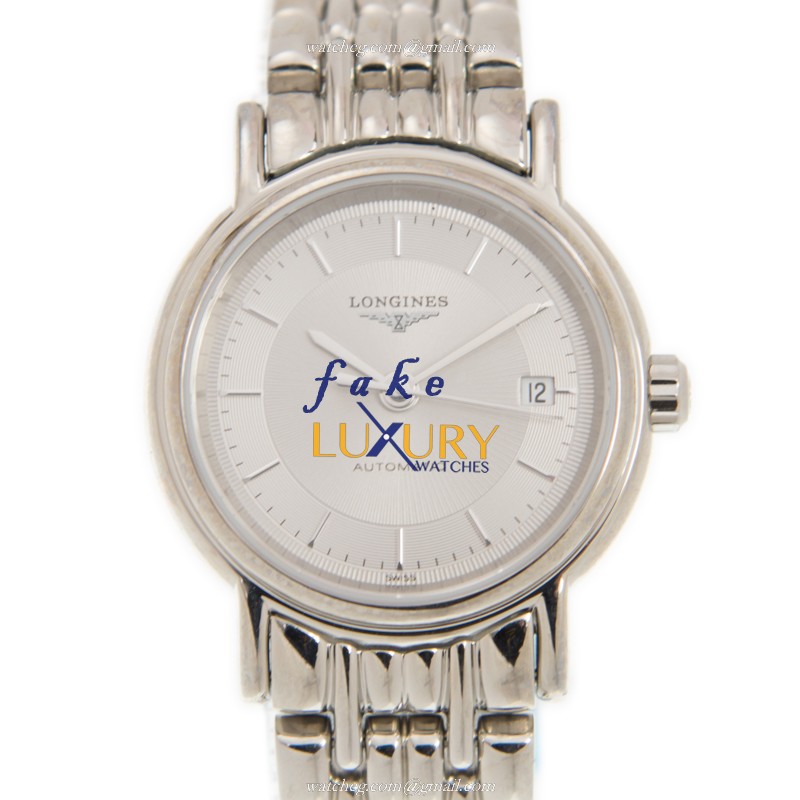 Longines L4.321.4.76.6 Replica Watch, Silver Dial, Stainless Steel Case, Automatic