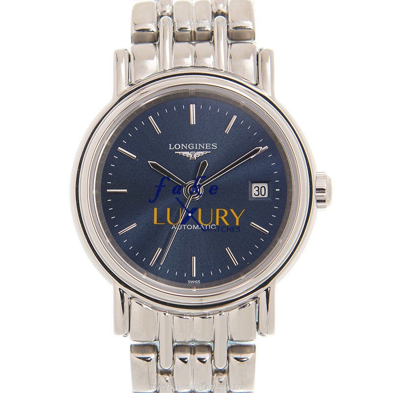 Longines L4.321.4.92.6 Replica Watch Automatic Blue Dial Silver Stainless Steel Strap - Luxury Replica Watch