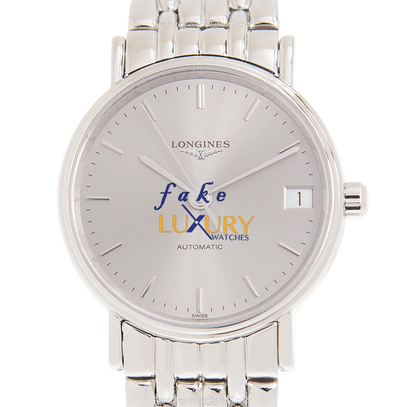 Longines L4.322.4.72.6 PRESENCE Replica Watch, Gray Dial, Steel Bracelet, Automatic