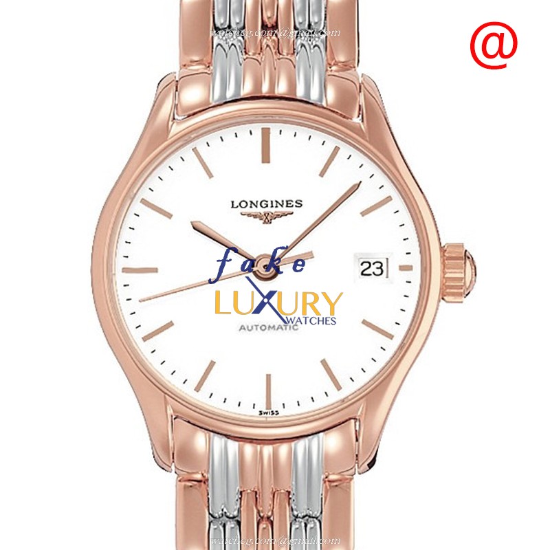 Longines L4.360.1.12.7 - Replica Watch - Automatic - 18kt Rose Gold & Steel Case - L595 Movement