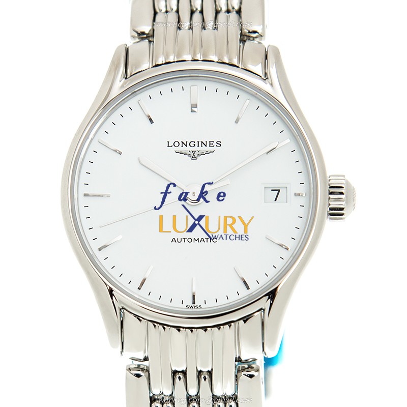 Longines L4.360.4.12.6 Replica Watch, White Dial, Silver Stainless Steel, Automatic, 25mm