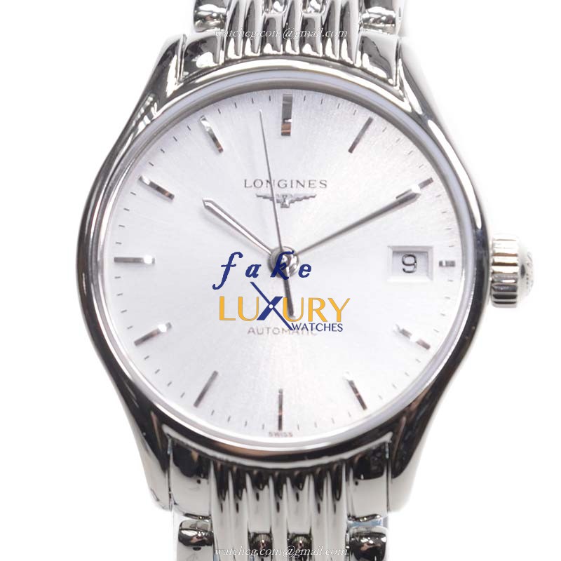 Longines L4.360.4.72.6 Luxury Replica Watch, Swiss Automatic, Stainless Steel Case, Silver Dial &