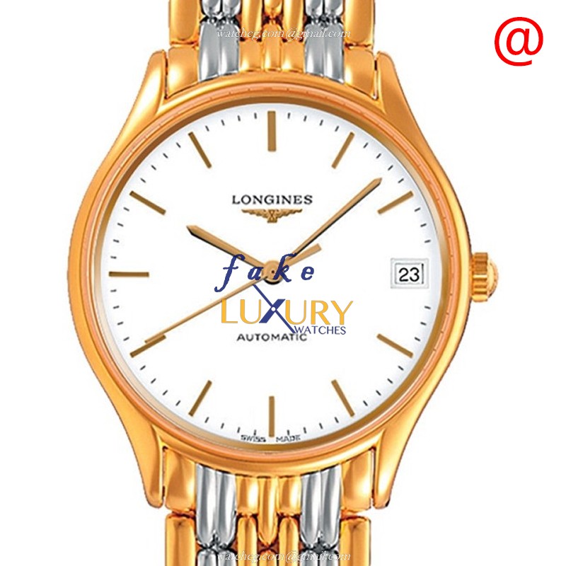 Longines L4.361.2.12.7 Lyre Replica Watch, 30mm 18kt Gold & Steel Case, White Dial