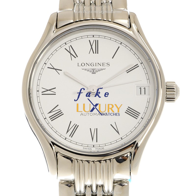Longines L4.361.4.11.6 Lyre Replica Watch, Automatic, White Dial, Steel Case & Bracelet