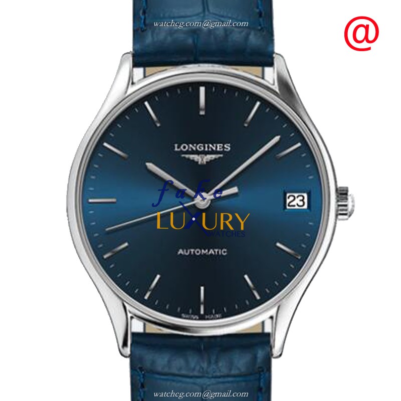 Longines L4.361.4.92.2 Lyre Replica Watch, Blue Dial, Steel Case, Leather Strap - Luxury Replica Watch