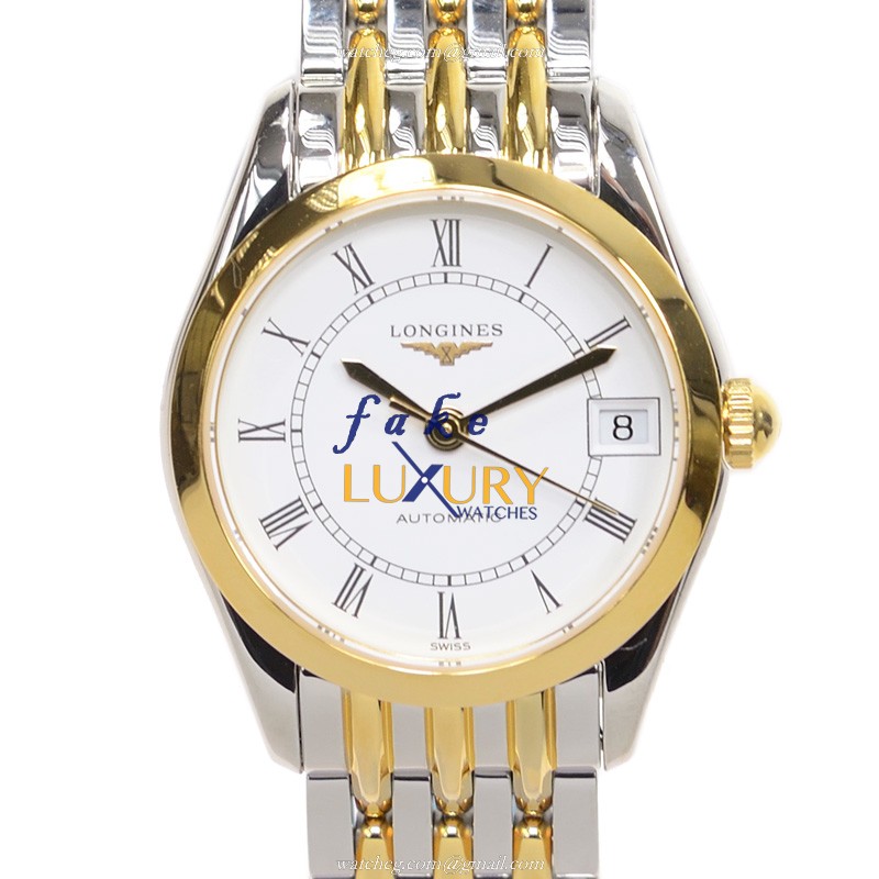 Longines L4.398.3.11.7 ELEGANT Series Auto Stainless Steel White Dial Replica Watch - L4.398.3.11.7