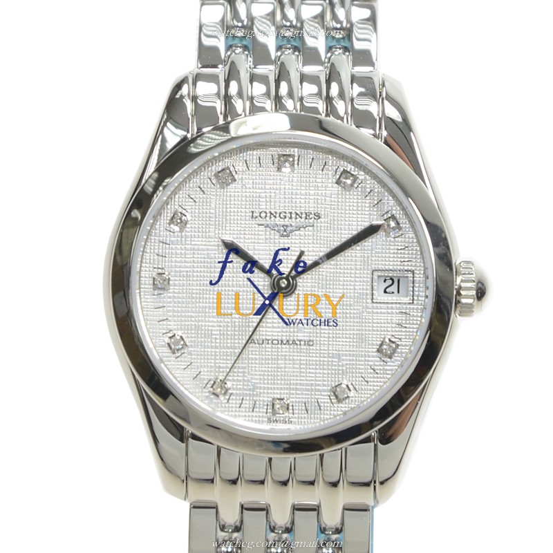 Longines L4.398.4.77.6 Elegant Series Replica Watch, Automatic Movement, Silver Dial, Steel Case
