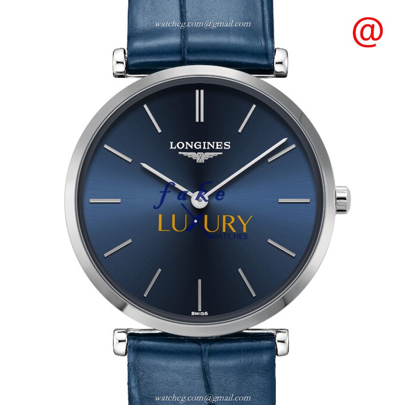 Longines L4.512.4.95.2 La Grande Replica Watch, Blue Dial, Steel Case, Quartz Movement - Luxury Replica Watch