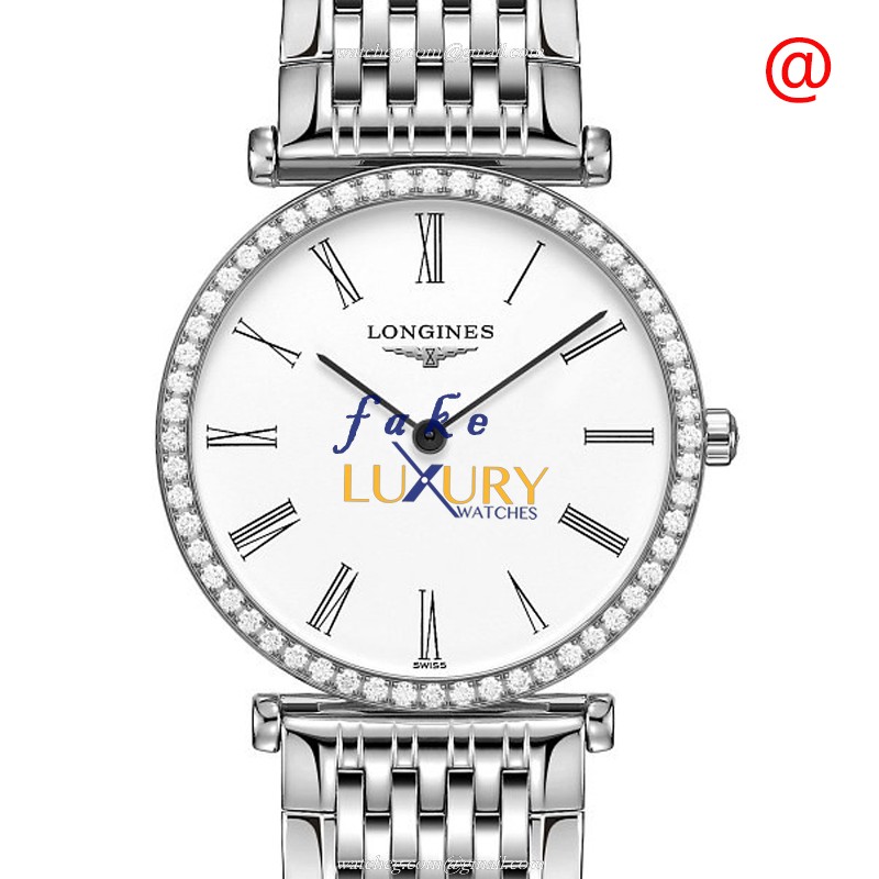 -54001-LONGINES-L4.513.0.11.6 Quartz Stainless Steel & Diamond Bezel Replica Watch - Luxury Replica Watch