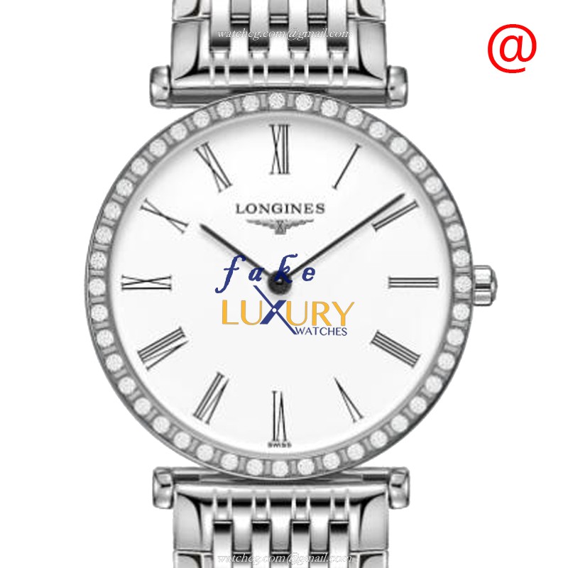 Longines L4.523.0.11.6 La Grande Quartz White Dial Stainless Steel & Diamonds Replica Watch