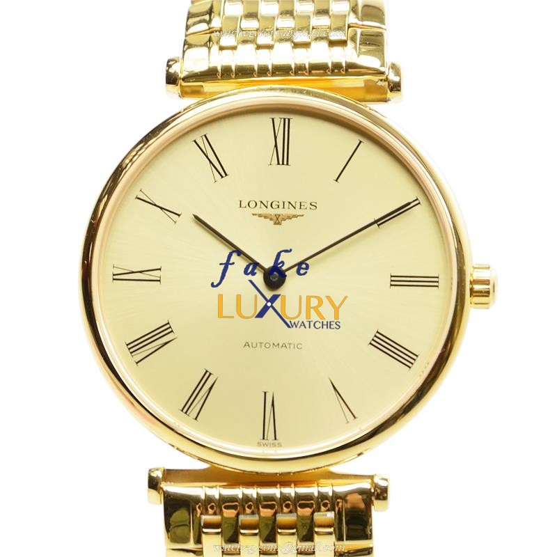 Longines L4.708.2.31.8 La Grande Replica Watch With Automatic Movement, 18kt Yellow Gold Case