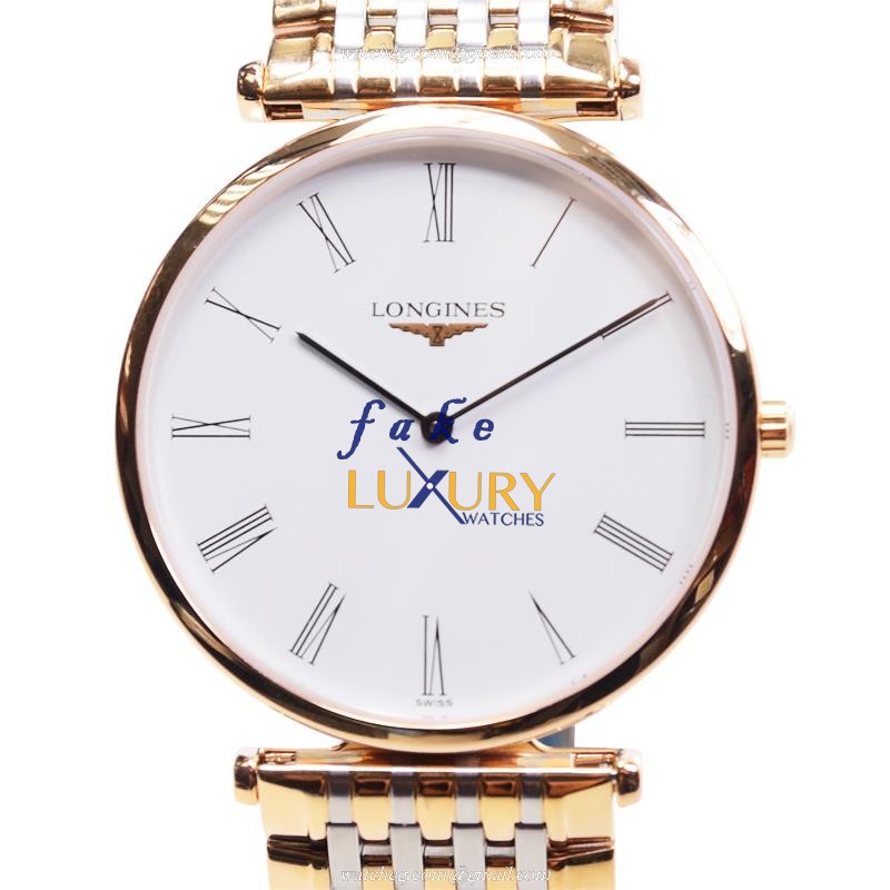 Longines L4.709.1.11.7 Quartz PVD Gold Replica Watch | 33mm White Dial Gold Strap | 30M Water - Luxury Replica Watch