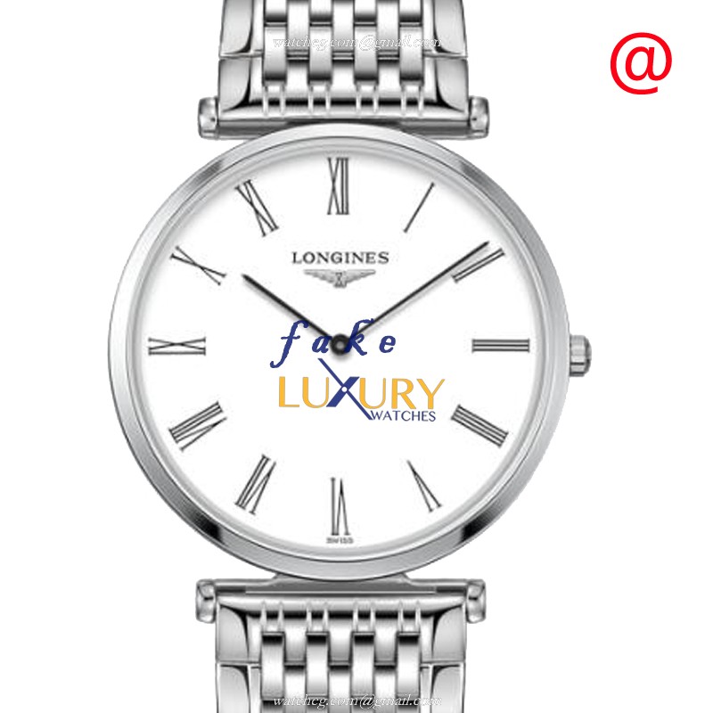 Longines L4.709.4.21.6 La Grande Replica Watch Quartz Movement White Dial Stainless Steel Case and