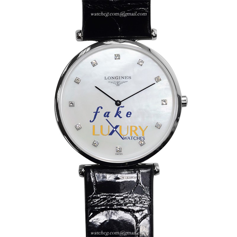 Longines L4.709.4.87.2 La Grande Quartz Replica Watch, White Mother of Pearl Dial, Steel Case