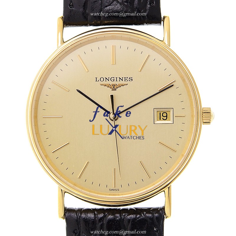 Longines L4.720.2.32.2 - Replica Watch - Quartz - Gold-Plated Stainless Steel Case - 33mm