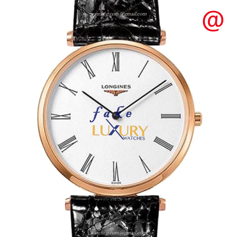 Longines L4.755.1.91.2 Replica Watch, Quartz Movement, Gold-Plated Steel Case, White Dial