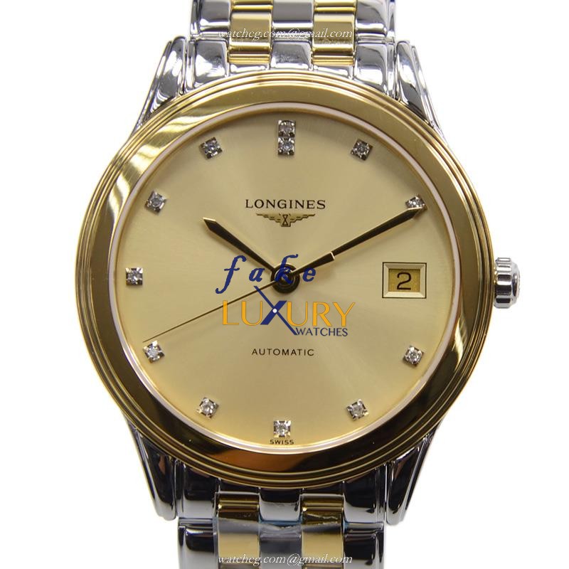 Longines L4.774.3.37.7 FLAGSHIP Automatic PVD Gold Dial Replica Watch - Luxury Replica Watch