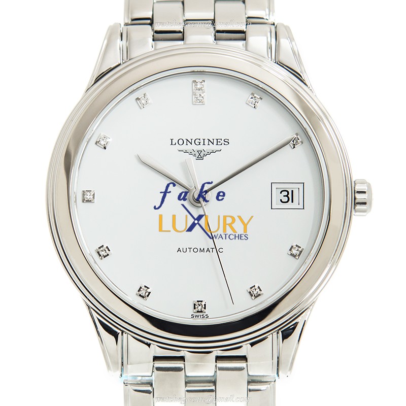 Longines L4.774.4.27.6 FLAGSHIP Automatic Stainless Steel Replica Watch - Swiss Movement, White