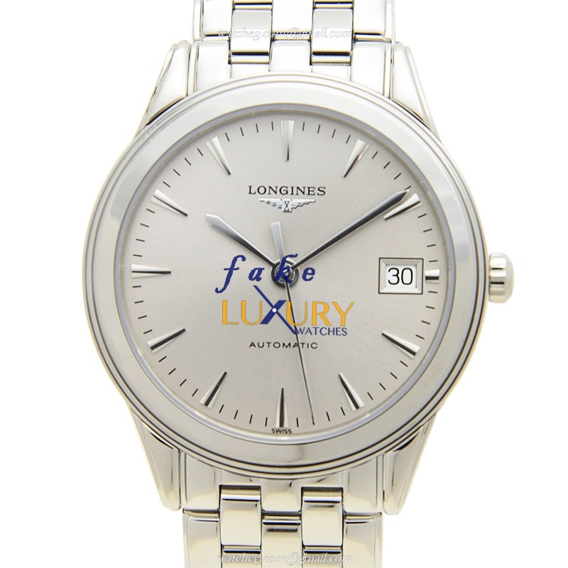 Longines FLAGSHIP Replica Watch L4.774.4.72.6 With Automatic Movement Silver Dial - Luxury Replica Watch