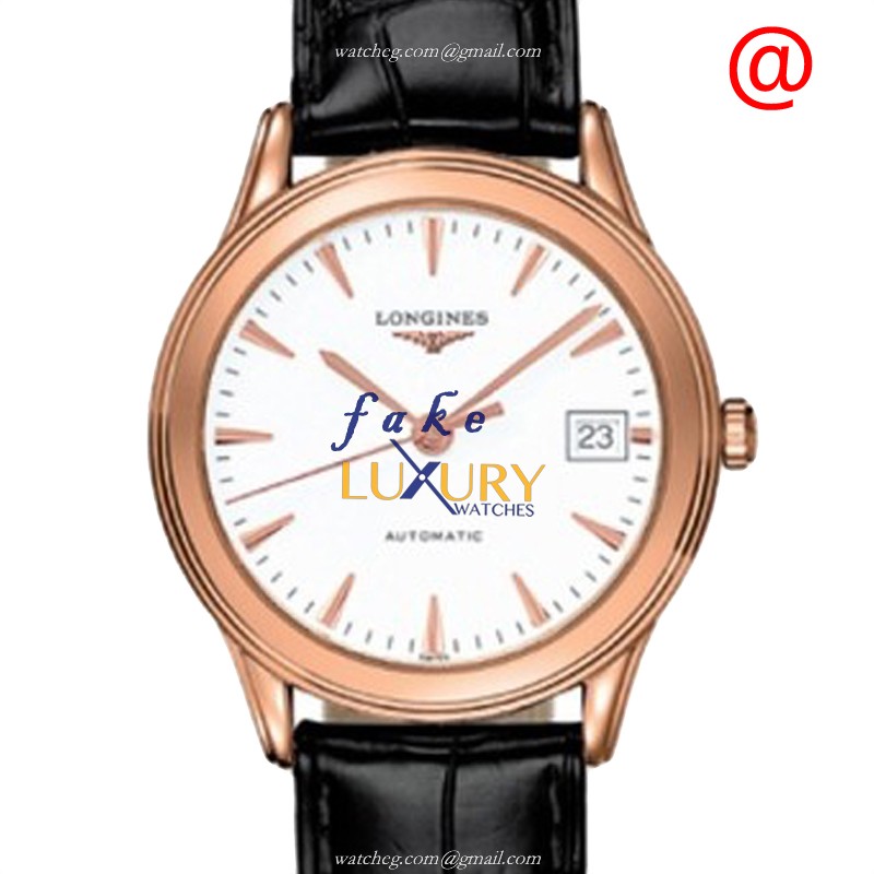 Longines L4.774.8.22.2 | FLAGSHIP Automatic Rose Gold Leather | Replica Watch