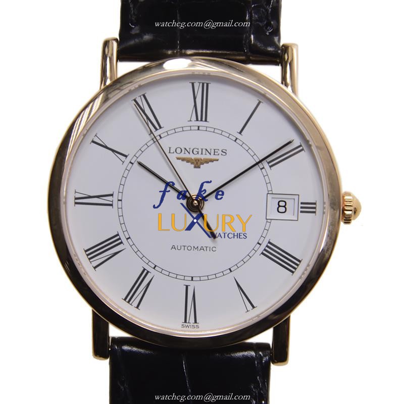 Longines L4.778.8.11.0 Presence Replica Watch With Automatic Movement White Dial 18kt Rose Gold