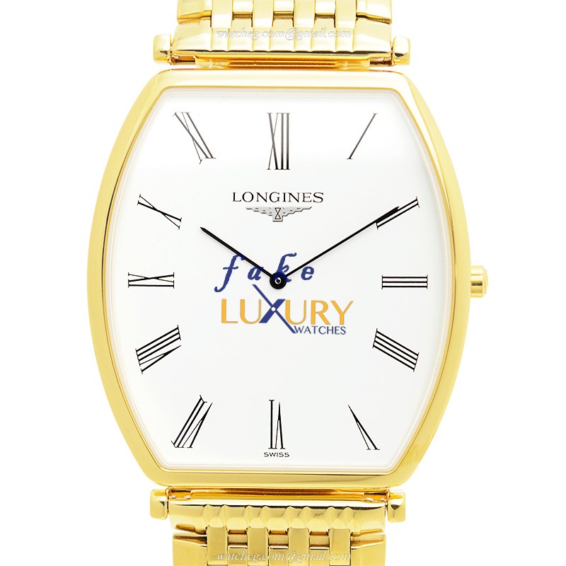 Longines L4.786.2.12.8 La Grande Replica Watch Quartz Movement White Dial Gold-Plated Steel Case
