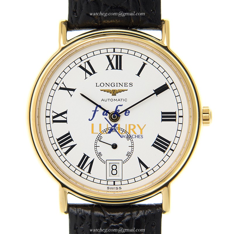 Longines L4.804.2.11.2 Presence Automatic White Dial Gold-Plated Replica Watch