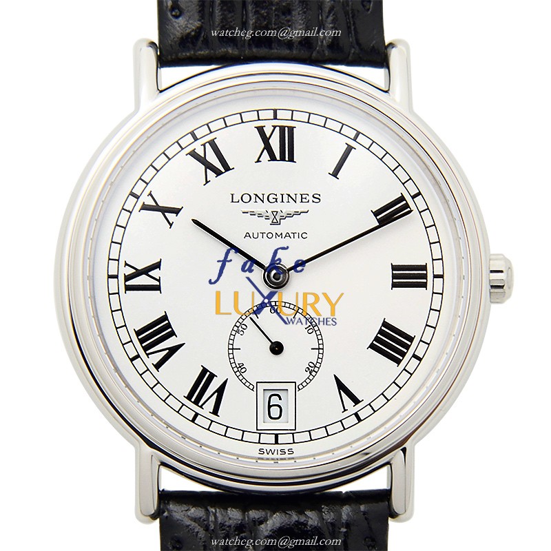Longines L4.804.4.11.2 PRESENCE | Automatic | Steel Case | White Dial | Black Alligator Strap