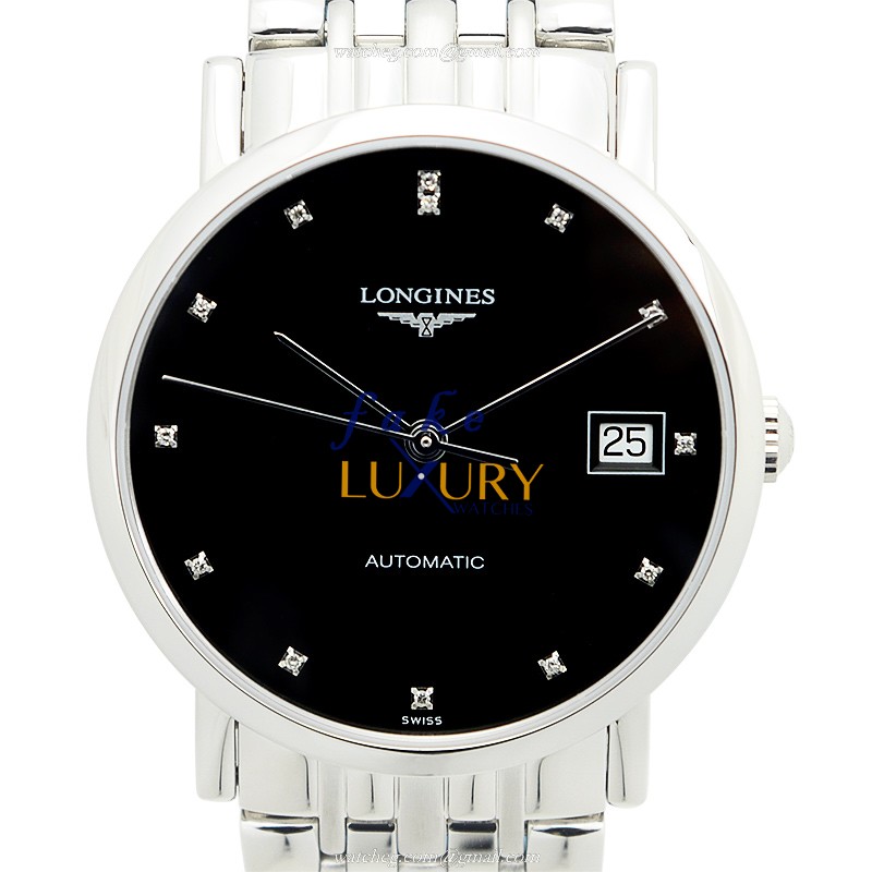Longines L4.809.4.57.6 Replica Watch, Automatic, Stainless Steel, Black Dial, 34.5mm - Luxury Replica Watch