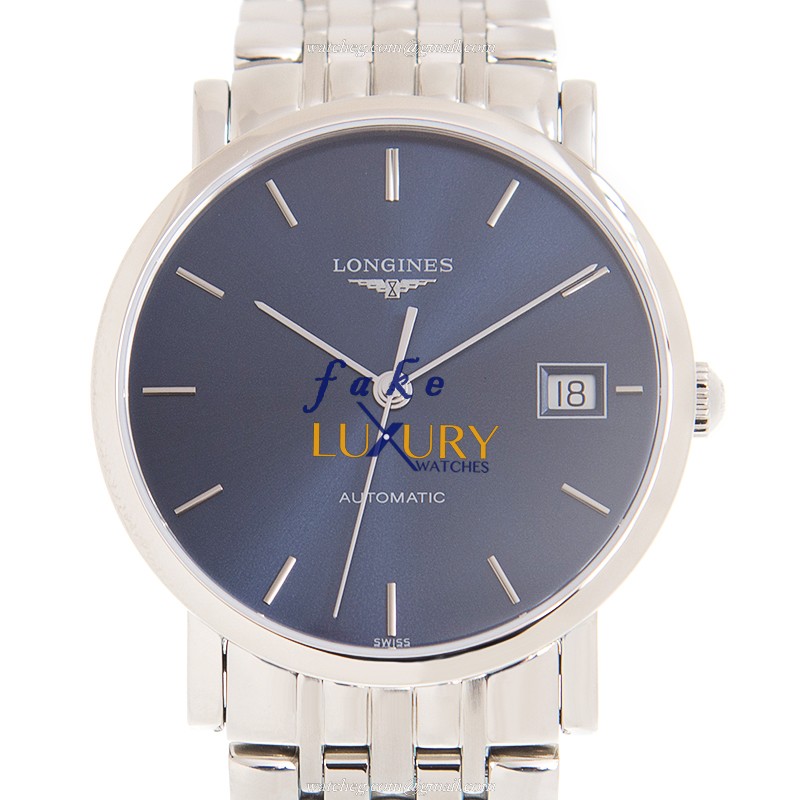 Longines L4.809.4.92.6 Replica Watch Elegant Series Automatic Blue Dial Stainless Steel Case Silver