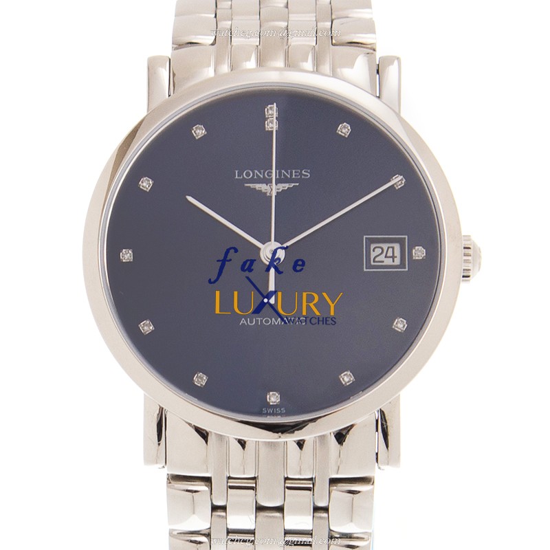 Longines L4.809.4.97.6 Elegant Replica Watch, Blue Dial, Steel Case, Automatic Movement