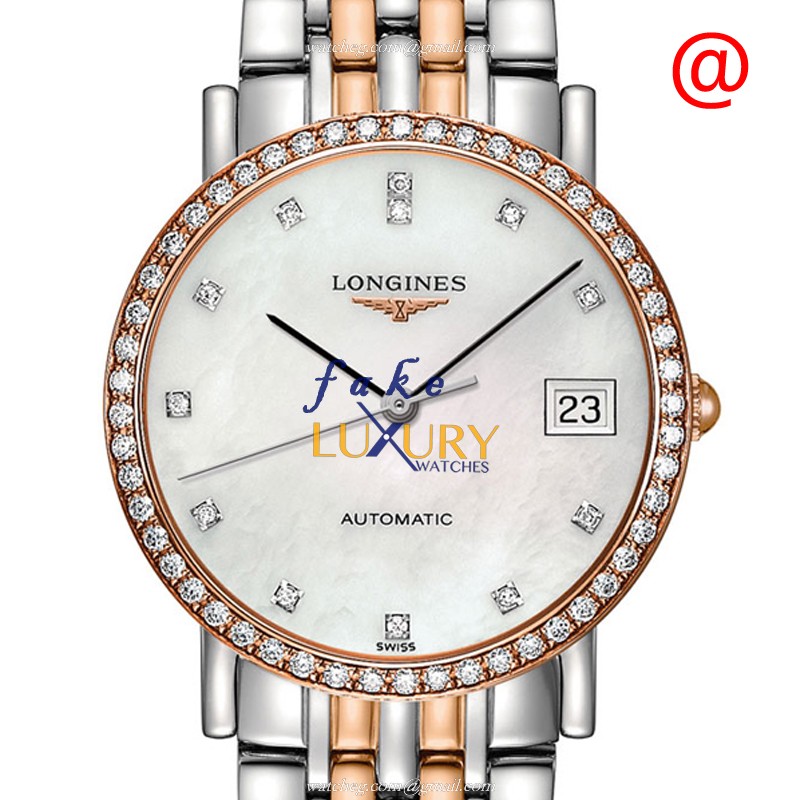 Longines L4.809.5.88.7 ELEGANT Automatic 18kt Rose Magic - Replica Watch - Automatic - Steel Case