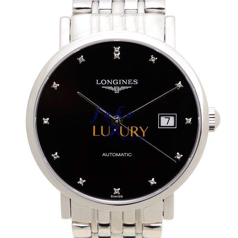 Longines L4.810.4.57.6 Replica Watch - Elegant Swiss Automatic Movement - Black Dial, Silver