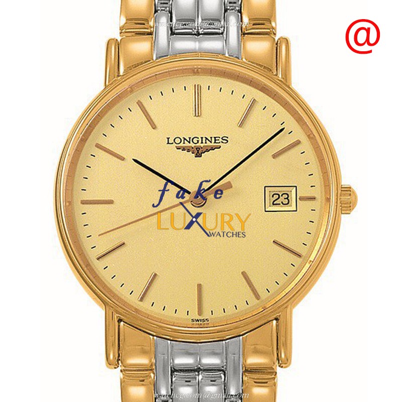 Longines L4.819.2.32.7 Quartz 18kt Gold Steel Case Replica Watch - Luxury Replica Watch