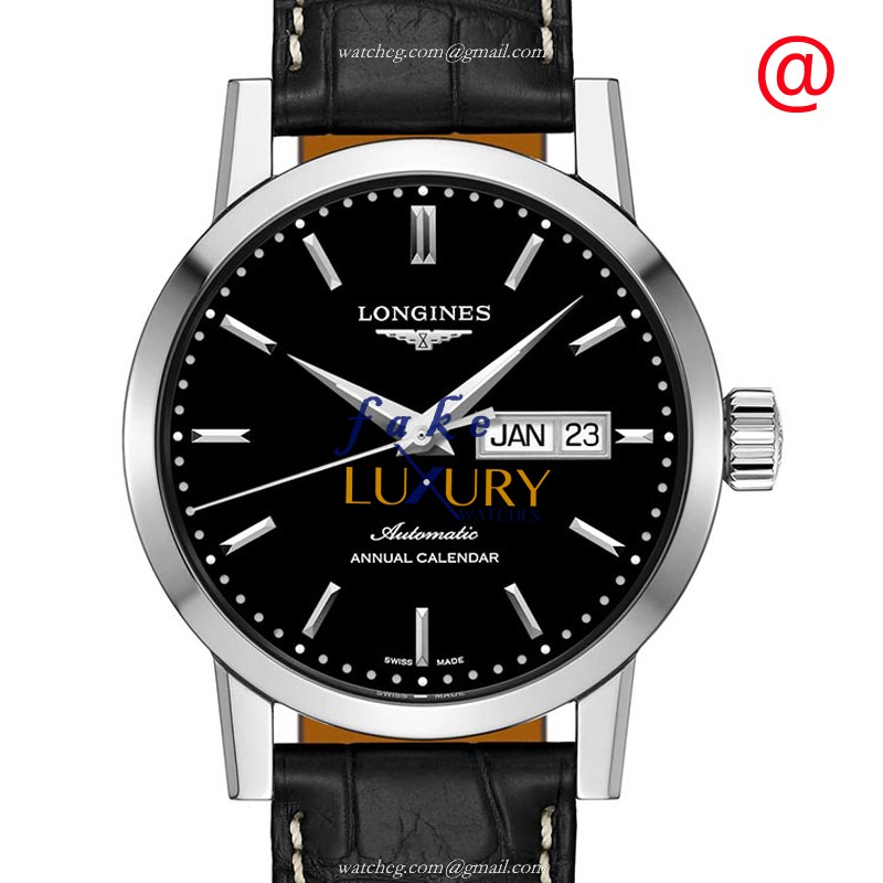 Longines L4.827.4.52.0 1832 - Replica Watch - Automatic - Steel Case - Black Alligator Strap