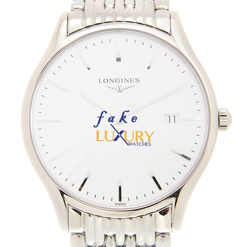 Longines L4.859.4.12.6 Lyre Replica Watch - Quartz - White Dial - Steel Bracelet - 38mm