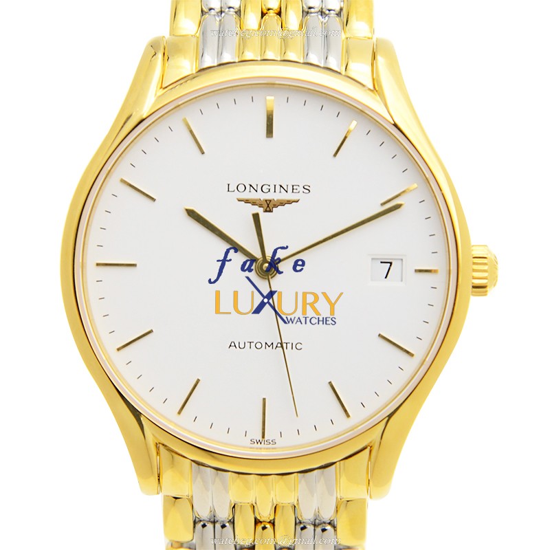Longines L4.860.2.12.7 Lyre Automatic PVD Gold White Dial | Replica Watch