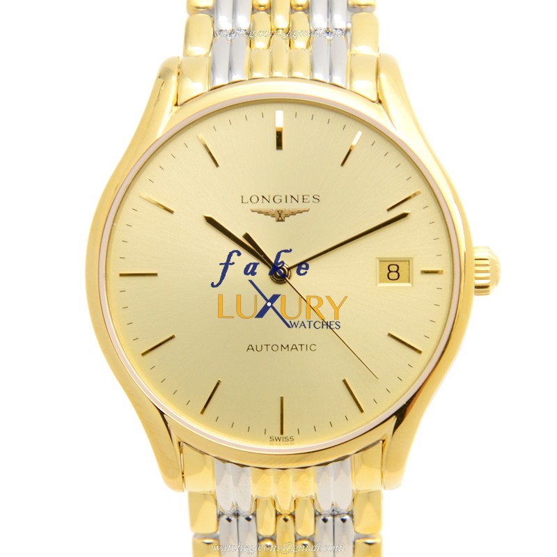 Longines L4.860.2.32.7 Automatic Replica Watch, PVD Gold Case, Gold Dial - Luxury Replica Watch