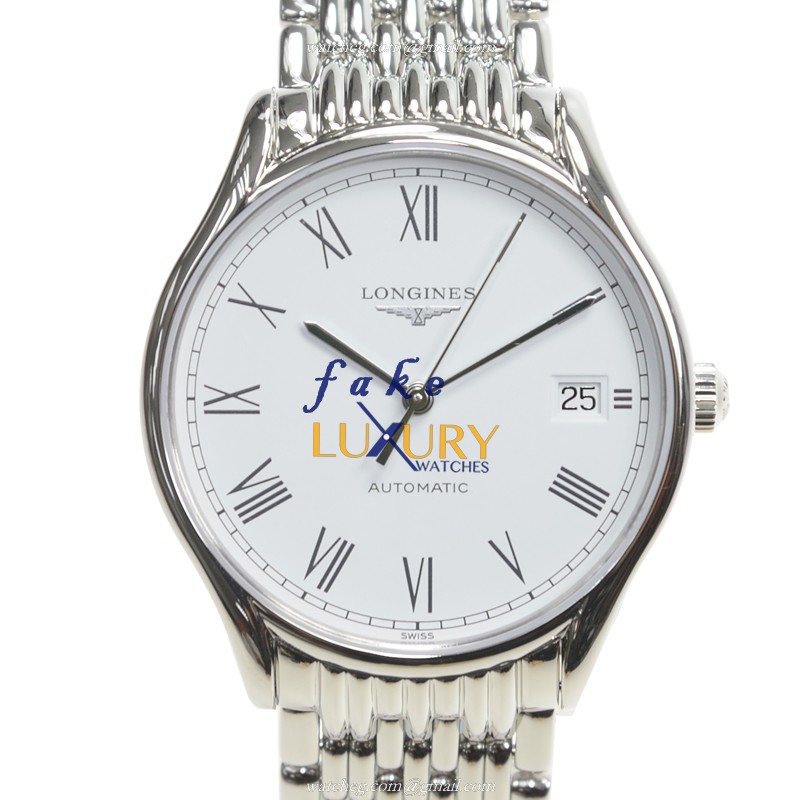 Longines L4.860.4.11.6 - Lyre Replica Watch - Automatic - Stainless Steel Case - White Dial