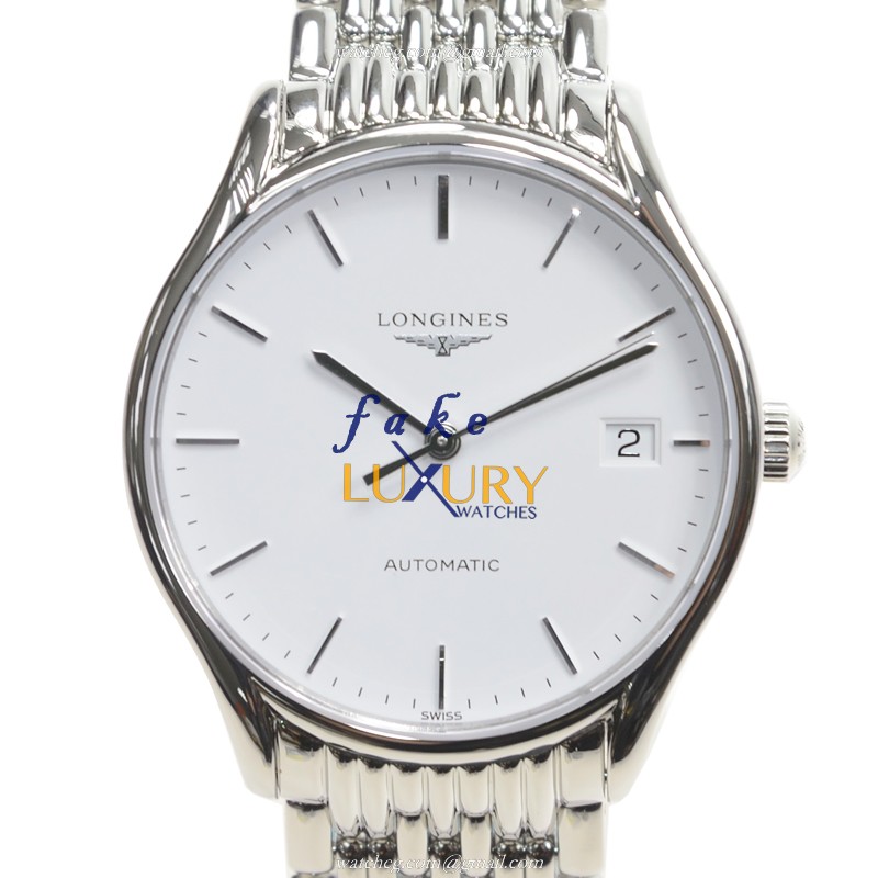 Longines L4.860.4.12.6 Automatic Replica Watch, Stainless Steel Case, White Dial
