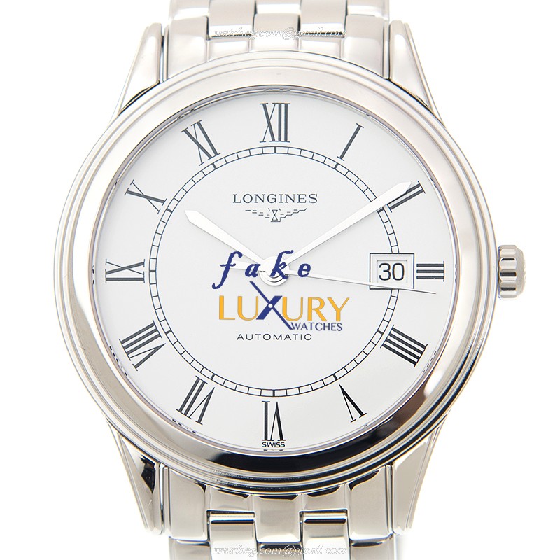 Longines L4.874.4.21.6 Flagship Replica Watch, White Dial Automatic, Steel Bracelet