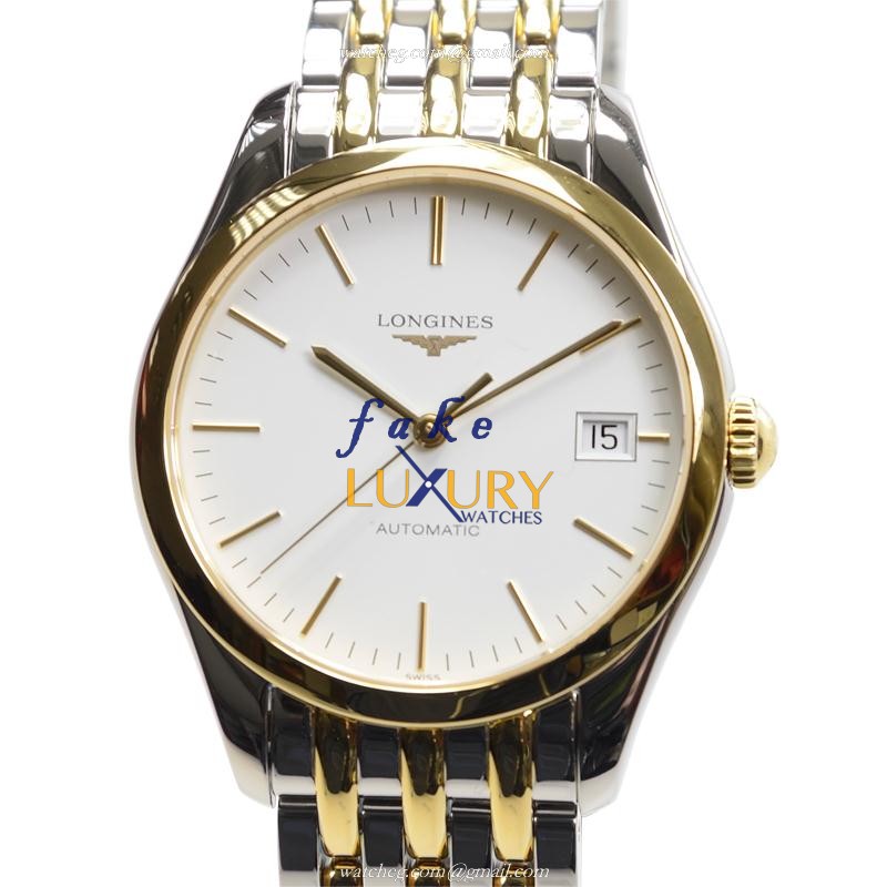 Longines L4.898.3.12.7 ELEGANT Series Auto PVD Gold Replica Watch
