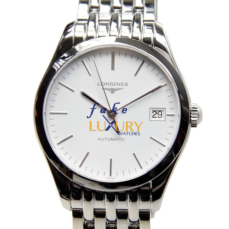 Longines L4.898.4.12.6 Elegant Series Replica Watch Automatic White Dial Steel Bracelet