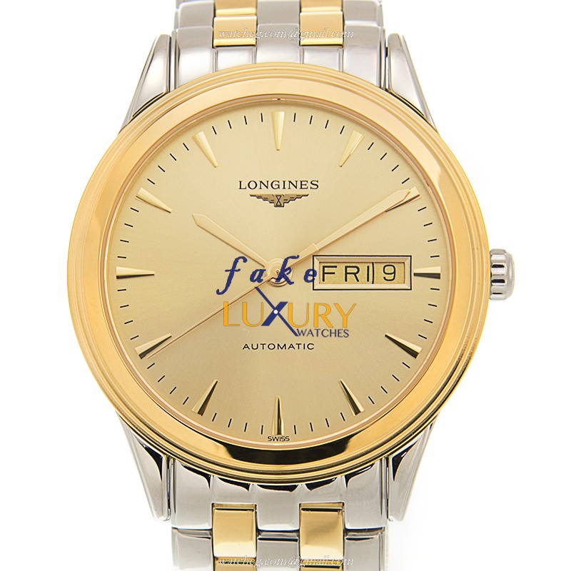 Longines L4.899.3.32.7 Flagship Replica Watch Automatic Movement 18kt Gold Steel Two Tone Strap